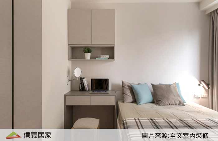 ，改以織紋取代，更增添空間的質感，讓私領域展現不同的暖度。