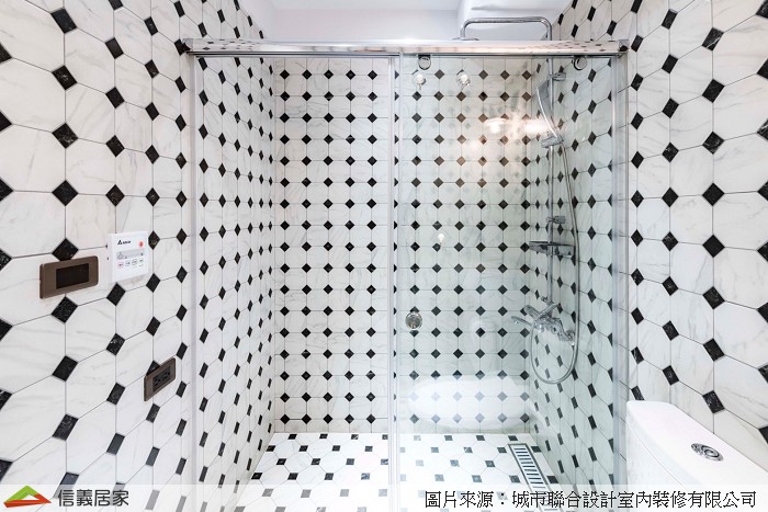 黑白乾濕分離室內裝潢設計，包括裝潢圖片